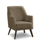 Poltrona Decorativa Sala De Jantar Magali Lisa Veludo Bege Ca