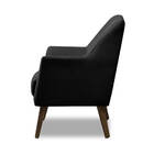 Poltrona Decorativa Sala De Jantar Magali Lisa Veludo Preto L