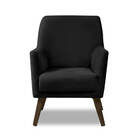 Poltrona Decorativa Sala De Jantar Magali Lisa Veludo Preto L