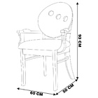 Poltrona Decorativa Sala De Jantar Teseu Madeira Maciça Polié