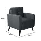 Poltrona Decorativa Sala E Escritorio Bahamas Veludo Matrix