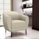 Poltrona Decorativa Sala Escritório Kansas Matrix Linho