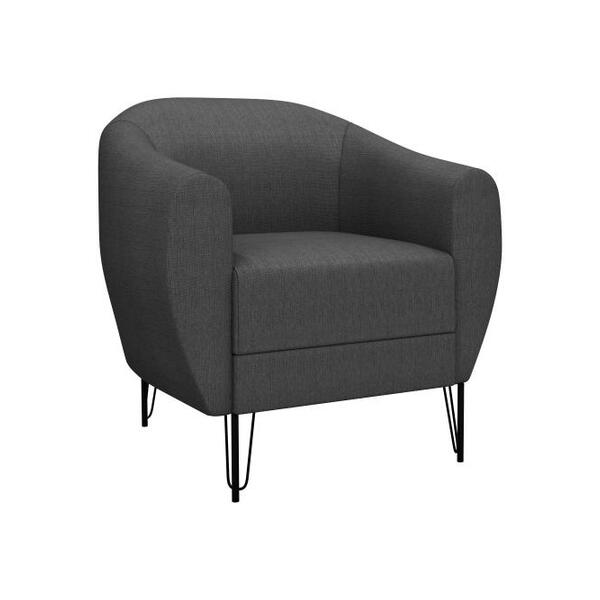 Poltrona Decorativa Sala Escritório Kansas Matrix Preto