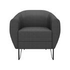 Poltrona Decorativa Sala Escritório Kansas Matrix Preto