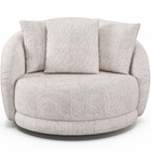 Poltrona Decorativa Sala Estar Base Giratória Witta M03 Courí