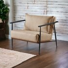 Poltrona Decorativa Sala Estar Bella Linho Bege