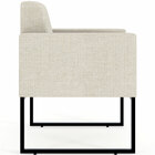 Poltrona Decorativa Sala Estar E Recepção Base Fixa De Metal