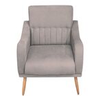 Poltrona Decorativa Sala Estar Estrela Veludo Marrom Claro