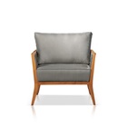 Poltrona Decorativa Sala Estar Jade Linho Cinza 07t