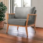 Poltrona Decorativa Sala Estar Jade Linho Cinza