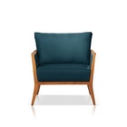 Poltrona Decorativa Sala Estar Jade Suede Azul 14