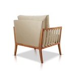 Poltrona Decorativa Sala Estar Jade Suede Bege Medio 02