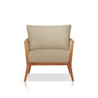 Poltrona Decorativa Sala Estar Jade Suede Bege Medio 02