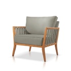 Poltrona Decorativa Sala Estar Jade Suede Cinza 23