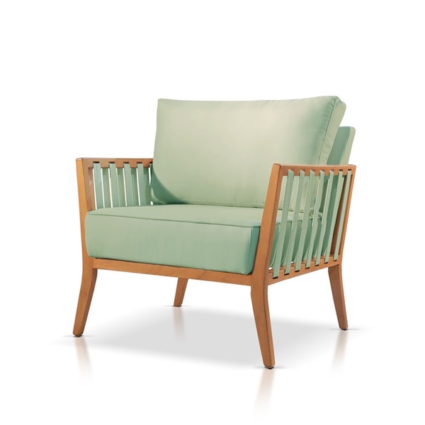 Poltrona Decorativa Sala Estar Jade Veludo Verde Claro 23