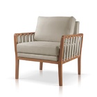 Poltrona Decorativa Sala Estar Julia Linho Bege 06t