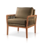 Poltrona Decorativa Sala Estar Julia Suede Marrom 11