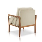 Poltrona Decorativa Sala Estar Julia Veludo Bege Claro 01