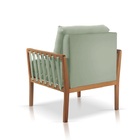 Poltrona Decorativa Sala Estar Julia Veludo Verde Claro 23