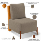 Poltrona Decorativa Sala Estar Living Pés Madeira Hungria L02