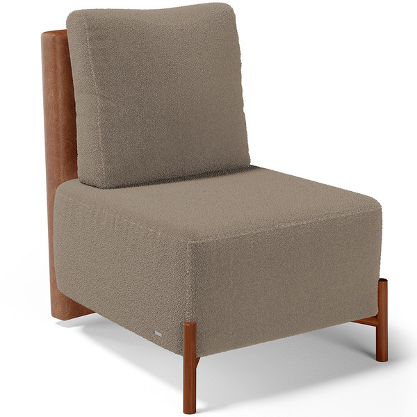 Poltrona Decorativa Sala Estar Living Pés Madeira Hungria L02