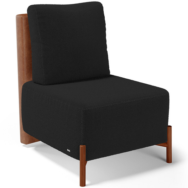 Poltrona Decorativa Sala Estar Living Pés Madeira Hungria L02