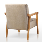 Poltrona Decorativa Sala Estar Luiza Linho Bege 06t