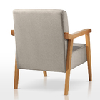 Poltrona Decorativa Sala Estar Luiza Linho Cinza Médio