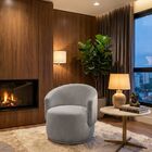 Poltrona Decorativa Sala Estar Orgânica Beatriz Boucle Cinza