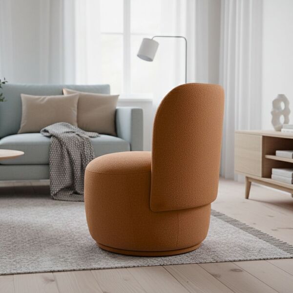 Poltrona Decorativa Sala Estar Orgânica Bia Boucle - Montanar