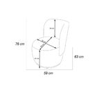 Poltrona Decorativa Sala Estar Orgânica Bia Boucle - Montanar