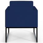 Poltrona Decorativa Sala Estar Recepção Base Fixa De Metal He