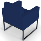 Poltrona Decorativa Sala Estar Recepção Base Fixa De Metal He