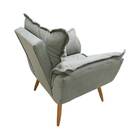 Poltrona Decorativa Sala Pequena Yasmim - Suede Bege