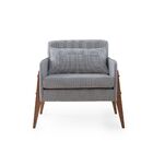 Poltrona Decorativa Sala Pés Palito Madeira Maciça Cinto Late