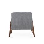 Poltrona Decorativa Sala Pés Palito Madeira Maciça Cinto Late