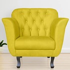 Poltrona Decorativa Sala Quarto Recepção Helena Amarelo