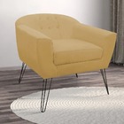 Poltrona Decorativa Sala Quarto Recepção Jolly Suede Amarelo