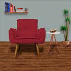 Poltrona Decorativa Sala Recepção Emília Plus Suede Vermelho