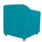 Poltrona Decorativa Sala Recepção Tilla Suede Azul Turquesa