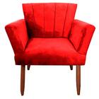 Poltrona Decorativa Sala - Visammer Decor Vermelha