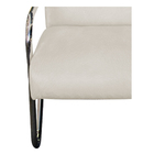 Poltrona Decorativa Sara Pés Cromado Suede Bege - Amarena Móv