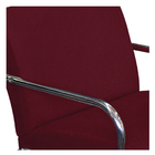 Poltrona Decorativa Sara Pés Cromado Suede Bordô - Amarena Mó