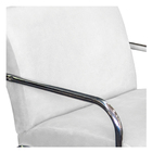 Poltrona Decorativa Sara Pés Cromado Suede Branco - Amarena M