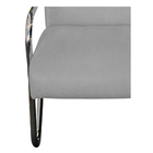 Poltrona Decorativa Sara Pés Cromado Suede Cinza - Amarena Mó