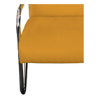 Poltrona Decorativa Sara Pés Cromado Suede Mostarda - Doce So