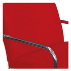 Poltrona Decorativa Sara Pés Cromado Suede Vermelho - Amarena