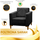 Poltrona Decorativa Sarah Veludo Preto - Star Confort