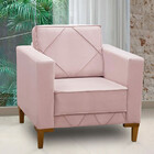 Poltrona Decorativa Sarah Veludo Rose - Speciale Home