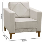 Poltrona Decorativa Sarah Veludo - Star Confort